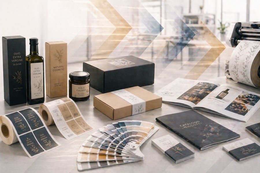 Stampa etichette e packaging aziendale